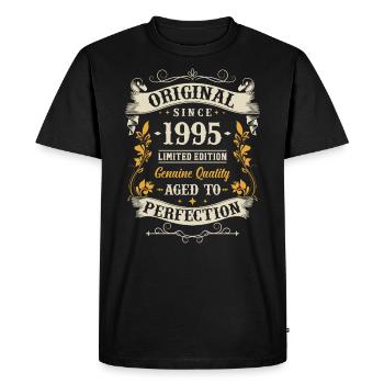 Nostalgia Gift 1995 - 28 Years - Men's Premium Organic T-Shirt - black - Front - Nico (187cm)