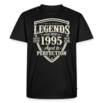 Vintage 1995 Surprise d’anniversaire - T-shirt Premium bio Homme - noir - Devant - Nico (187cm)