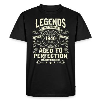1940 83e anniversaire Cadeau de décoration - T-shirt Premium bio Homme - noir - Devant - Nico (187cm)