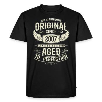 Vintage 2007: Perfect birthday gift! - Men's Premium Organic T-Shirt - black - Front - Nico (187cm)