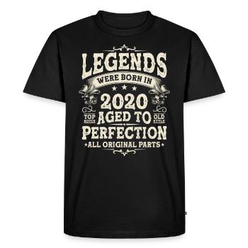 Idée cadeau d’anniversaire légendaire 2020 - T-shirt Premium bio Homme - noir - Devant - Nico (187cm)