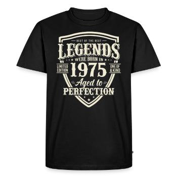 Legendary year of birth 1975 - Men's Premium Organic T-Shirt - black - Front - Nico (187cm)
