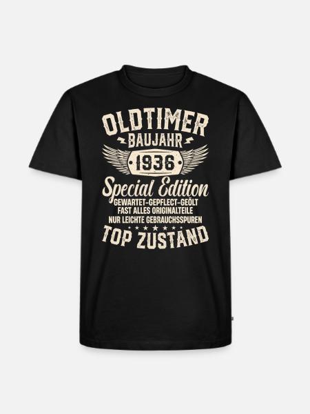 1936 Oldtimer Geschenk - Männer Premium Bio T-Shirt - Schwarz