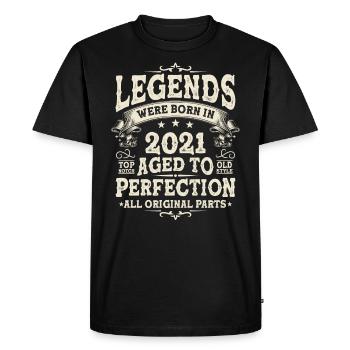Surprise d’anniversaire légendaire 2021 - T-shirt Premium bio Homme - noir - Devant - Nico (187cm)