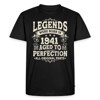 Anniversaire légendaire de 1941 - T-shirt Premium bio Homme - noir - Devant - Nico (187cm)