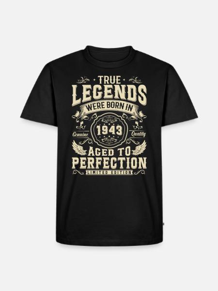 1943 : Naissance de véritables légendes - T-shirt Premium bio Homme - noir