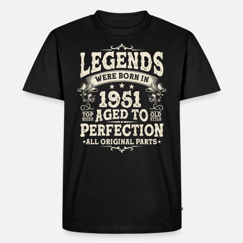 1951 Legenden Geschenk - Männer Premium Bio T-Shirt - Schwarz