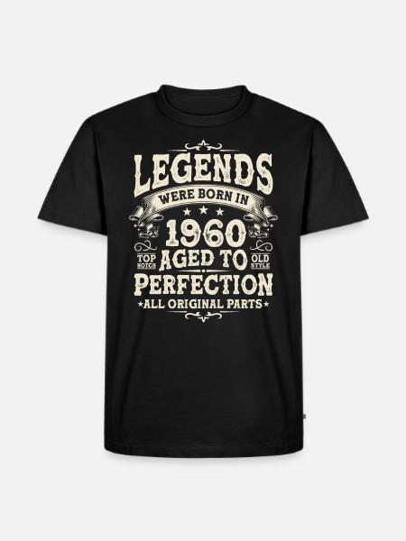 Legendary 1960 Birthday - Men's Premium Organic T-Shirt - black