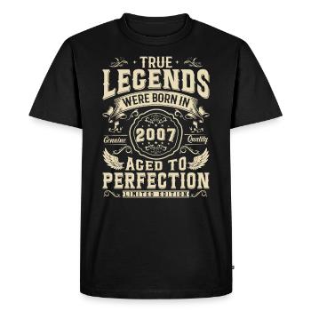 Legendary 2007 birthday present - Men's Premium Organic T-Shirt - black - Front - Nico (187cm)