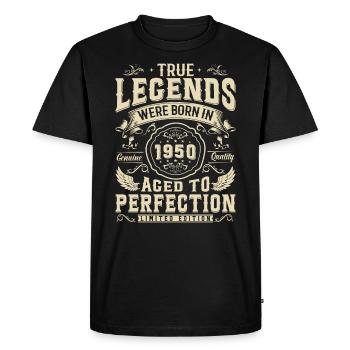 Legendary vintage 1950 - Men's Premium Organic T-Shirt - black - Front - Nico (187cm)