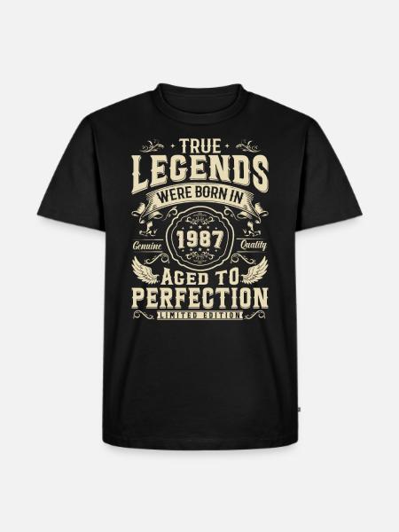 Legendary birthday present from 1987 - Men's Premium Organic T-Shirt - black