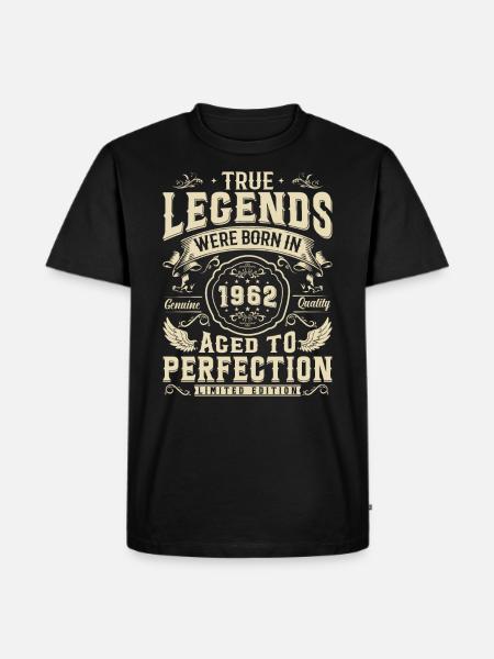 Legendary year of birth '62 - Men's Premium Organic T-Shirt - black