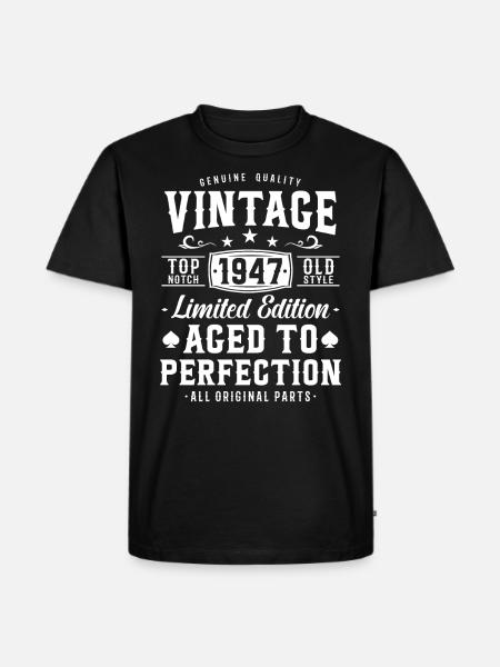 Surprise d’anniversaire '47 - T-shirt Premium bio Homme - noir