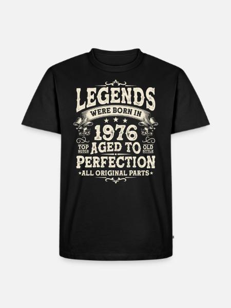 Legendary 1976 Birthday Present - Men's Premium Organic T-Shirt - black
