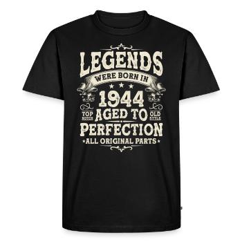 Legendary birthdays 1944 - 79/80 years - Men's Premium Organic T-Shirt - black - Front - Nico (187cm)