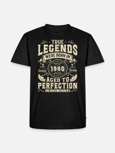 Legendary birthday present 1960 - Men's Premium Organic T-Shirt - black