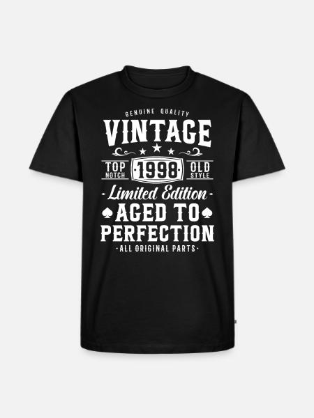 Retro Birthday Gift '98 - Men's Premium Organic T-Shirt - black