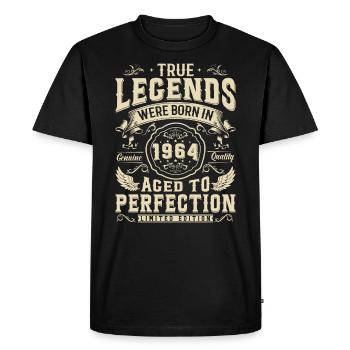1964 Birthday Legend - Men's Premium Organic T-Shirt - black - Front - Nico (187cm)