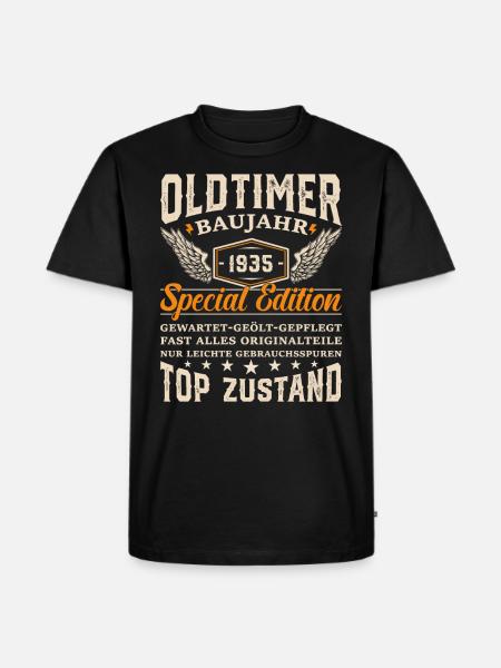 1935 Oldtimer Geschenkidee - Männer Premium Bio T-Shirt - Schwarz