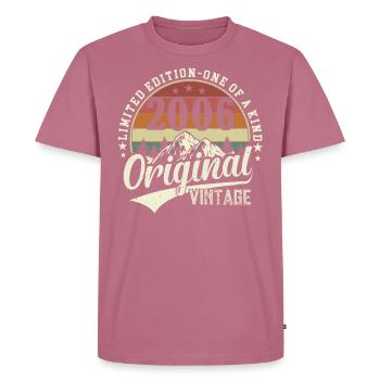 Legendary vintage 2006 - Men's Premium Organic T-Shirt - mauve - Front - Nico (187cm)