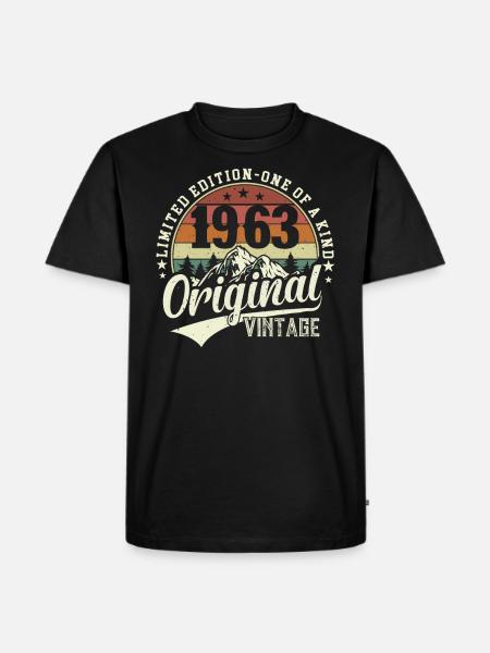 Legendary year of birth 1963 - Men's Premium Organic T-Shirt - black