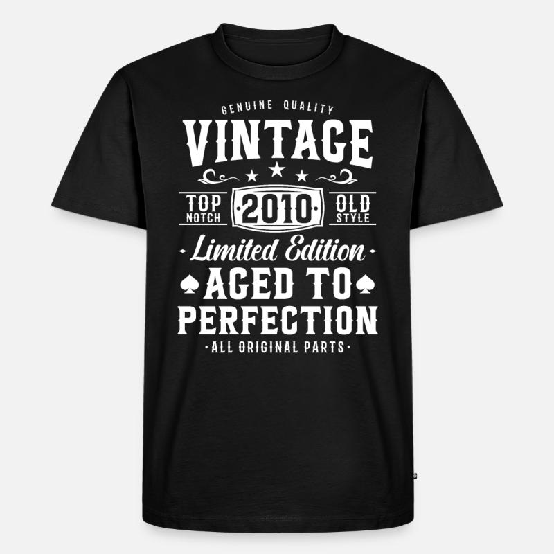 Nostalgie-Geschenk 2010 - Männer Premium Bio T-Shirt - Schwarz