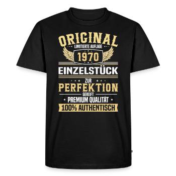 Geburtstagsüberraschung '70er Jahrgang - T-shirt Premium bio Homme - noir - Devant - Nico (187cm)