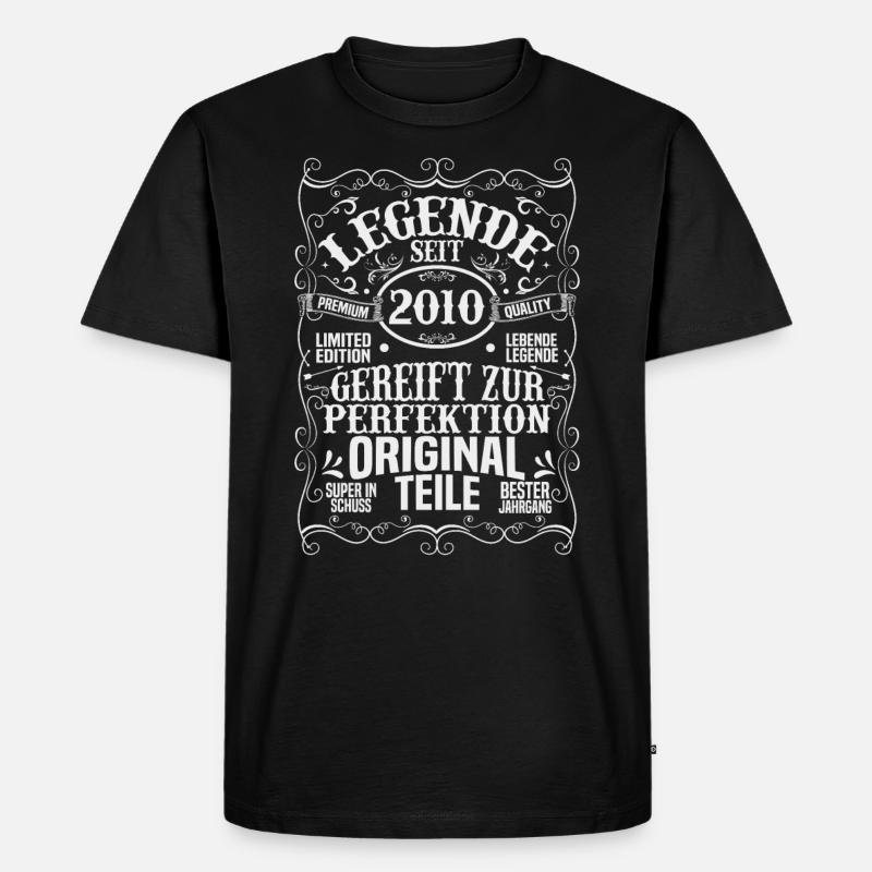 Legende Seit 2010 - Männer Premium Bio T-Shirt - Schwarz