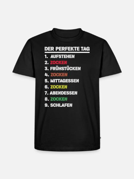 Zockertraum - Männer Premium Bio T-Shirt - Schwarz
