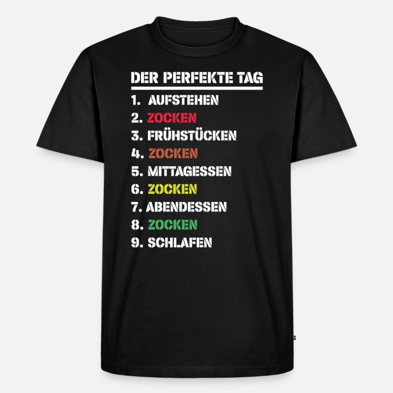 Zockertraum - Männer Premium Bio T-Shirt - Schwarz