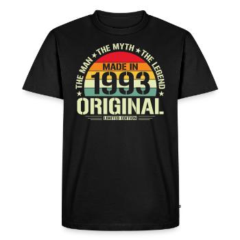 Mythos 1993 Limited Edition - Men's Premium Organic T-Shirt - black - Front - Nico (187cm)