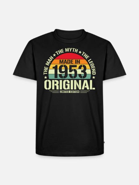 1953 Birthday Legend - Men's Premium Organic T-Shirt - black