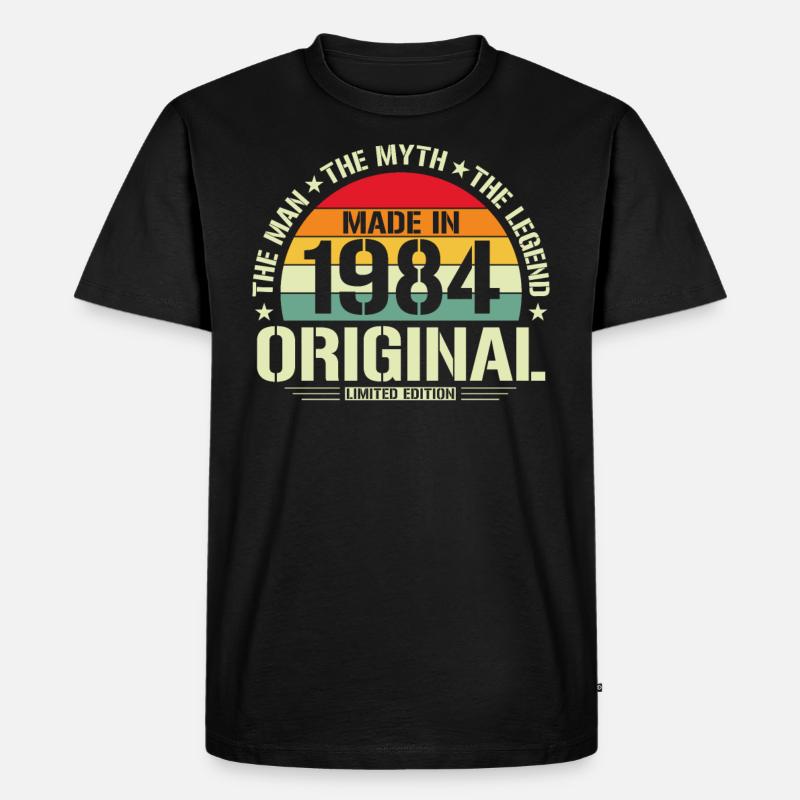 Legendäres 1984 - Männer Premium Bio T-Shirt - Schwarz