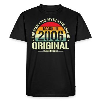 Chemise Vintage 2006 - T-shirt Premium bio Homme - noir - Devant - Nico (187cm)