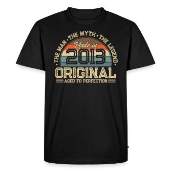 Unique since 2013 - Men's Premium Organic T-Shirt - black - Front - Nico (187cm)