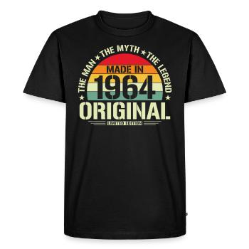 Unique 1964 - T-shirt Premium bio Homme - noir - Devant - Nico (187cm)