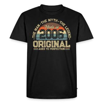 Millésime légendaire '06 - T-shirt Premium bio Homme - noir - Devant - Nico (187cm)