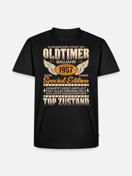 1957 Klassiker - Männer Premium Bio T-Shirt - Schwarz