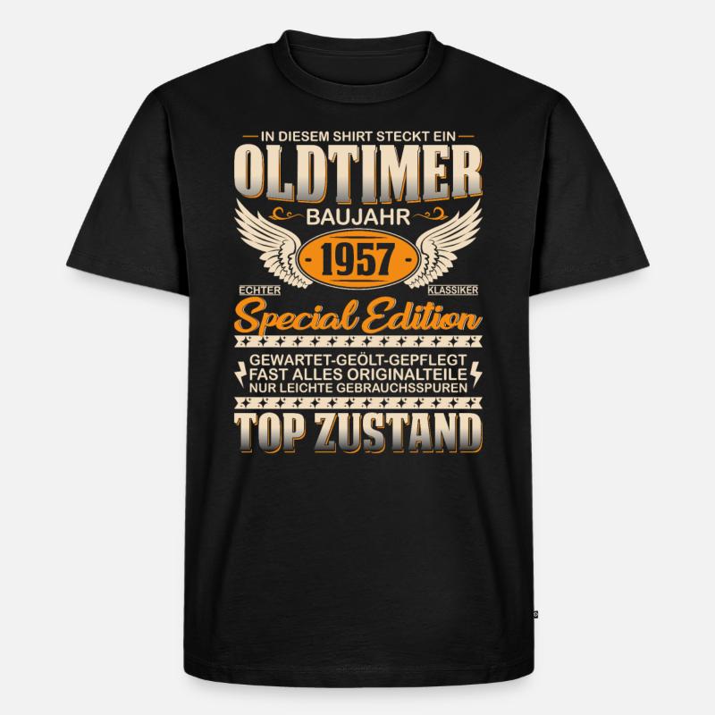 1957 Klassiker - Männer Premium Bio T-Shirt - Schwarz