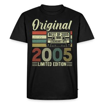 2005 - Birthday Legend - Men's Premium Organic T-Shirt - black - Front - Nico (187cm)