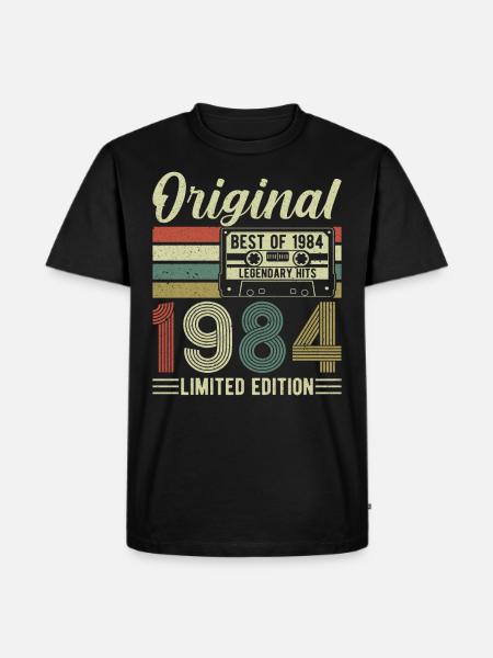 1984 - Legendary 40th Birthday - Men's Premium Organic T-Shirt - black