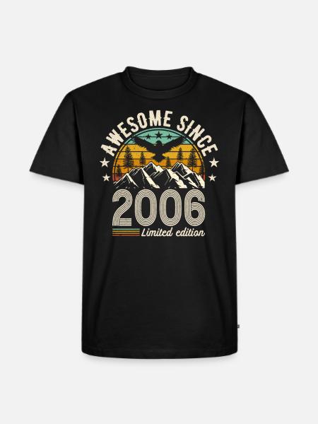 Born in 2006 - Men's Premium Organic T-Shirt - black