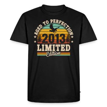 Millésime 2013 - T-shirt Premium bio Homme - noir - Devant - Nico (187cm)