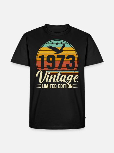 50th birthday 1973 - Men's Premium Organic T-Shirt - black
