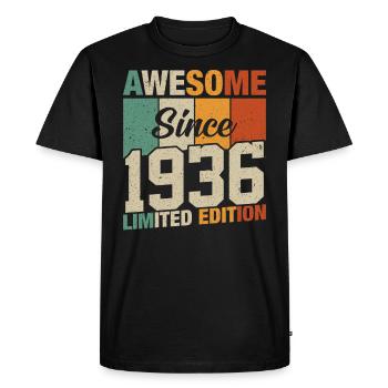 1936 - Timeless vintage - Men's Premium Organic T-Shirt - black - Front - Nico (187cm)