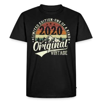 T-shirt d’anniversaire légendaire 2020 - T-shirt Premium bio Homme - noir - Devant - Nico (187cm)