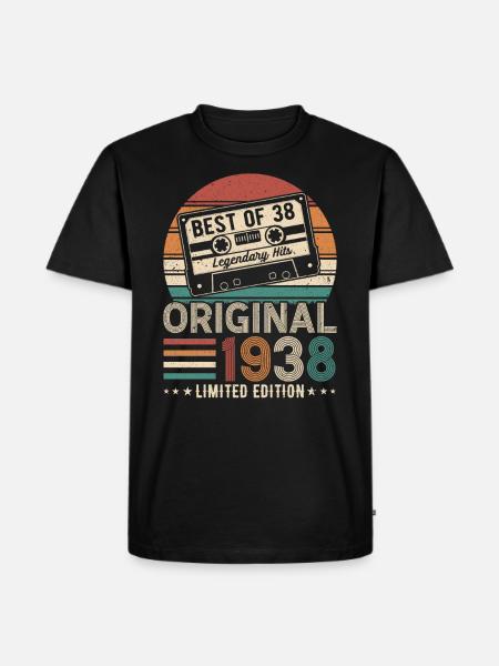 1938 - A legendary year - Men's Premium Organic T-Shirt - black
