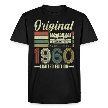 1960 - A legendary year - Men's Premium Organic T-Shirt - black - Front - Nico (187cm)