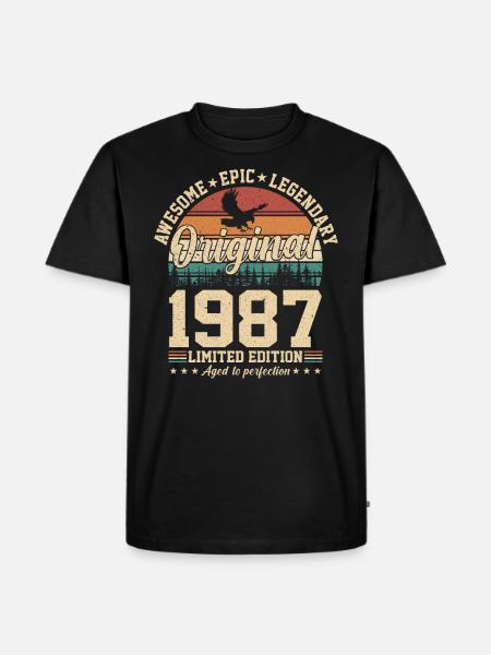 1987 - A legendary year - Men's Premium Organic T-Shirt - black