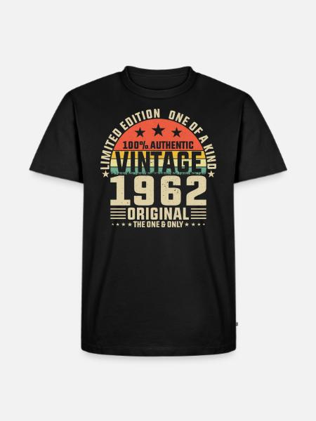 1962 – A legendary year - Men's Premium Organic T-Shirt - black